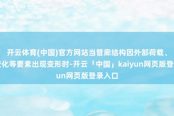 开云体育(中国)官方网站当管廊结构因外部荷载、地质变化等要素出现变形时-开云「中国」kaiyun网页版登录入口